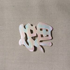 Carved Mother of Pearl brooch (original box)